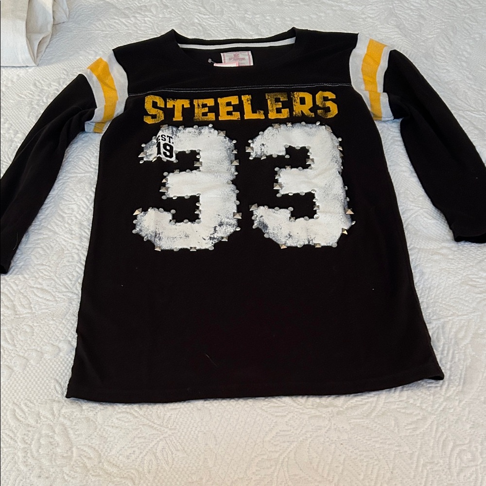 PINK Victoria's Secret Black Steelers Shirt
